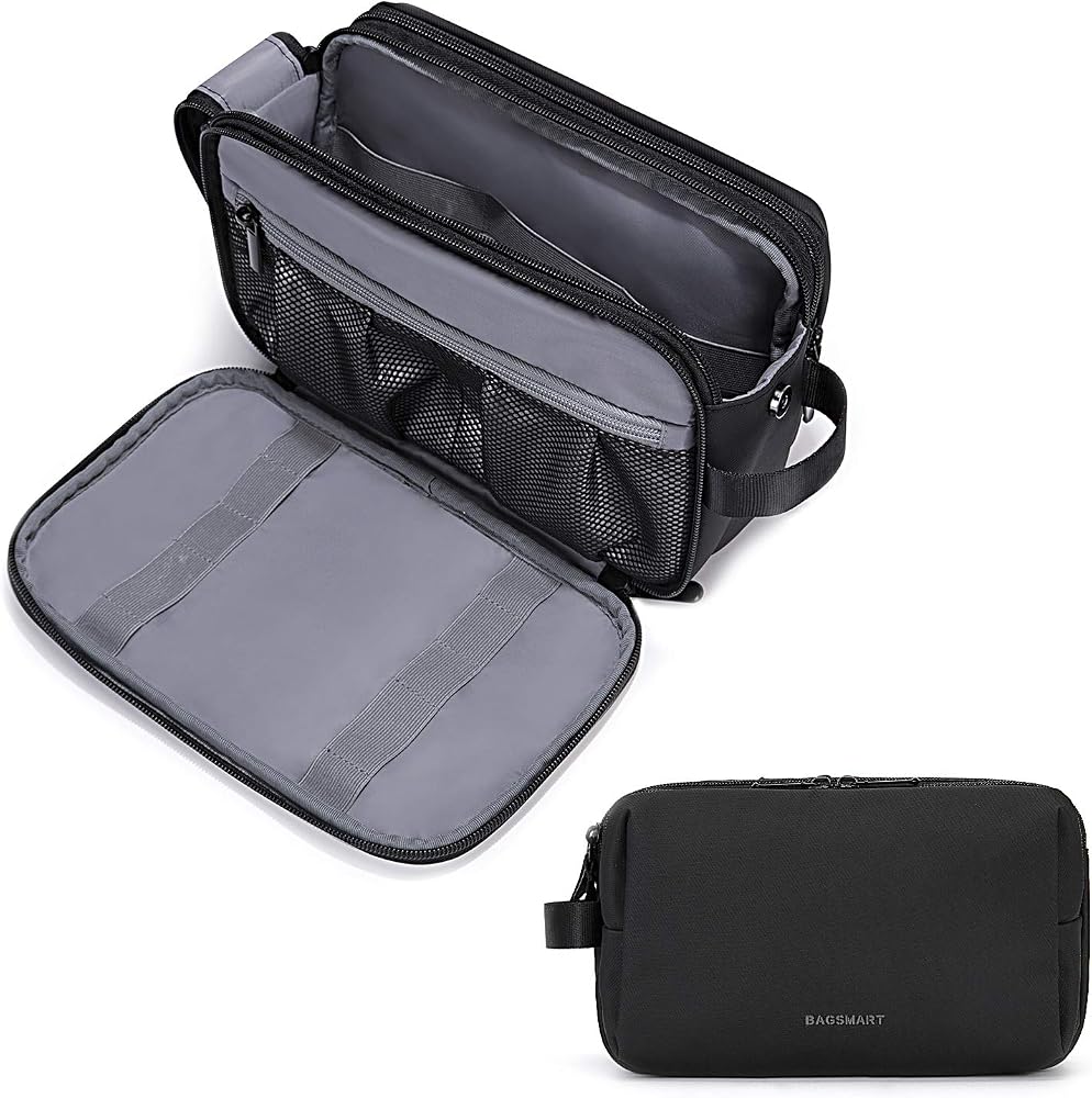 BAGSMART Trousse de Toilette Homme Femme Imperméable M