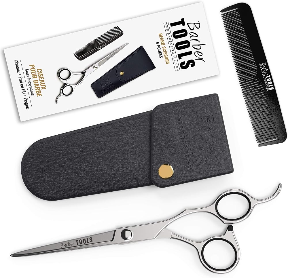 Ciseaux professionnels BARBER TOOLS pour barbe et moustache